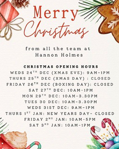 Xmas Opening hours