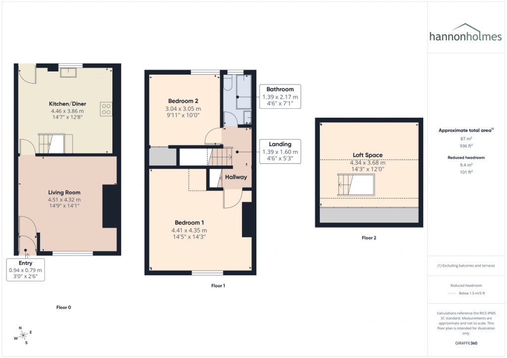 Floorplans For Grosvenor Street, Little Lever, Bolton