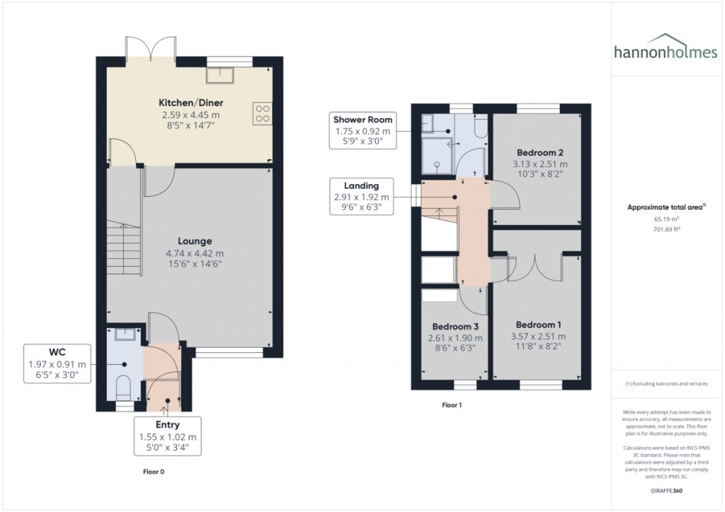Floorplans For Redwood Close, Bolton