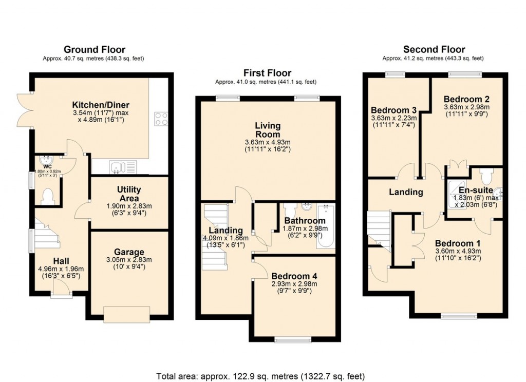 Floorplans For Paramel Avenue, Little Lever, Bolton