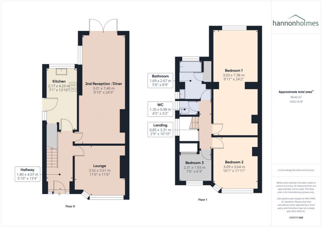 Floorplans For Wilby Avenue, Little Lever, Bolton