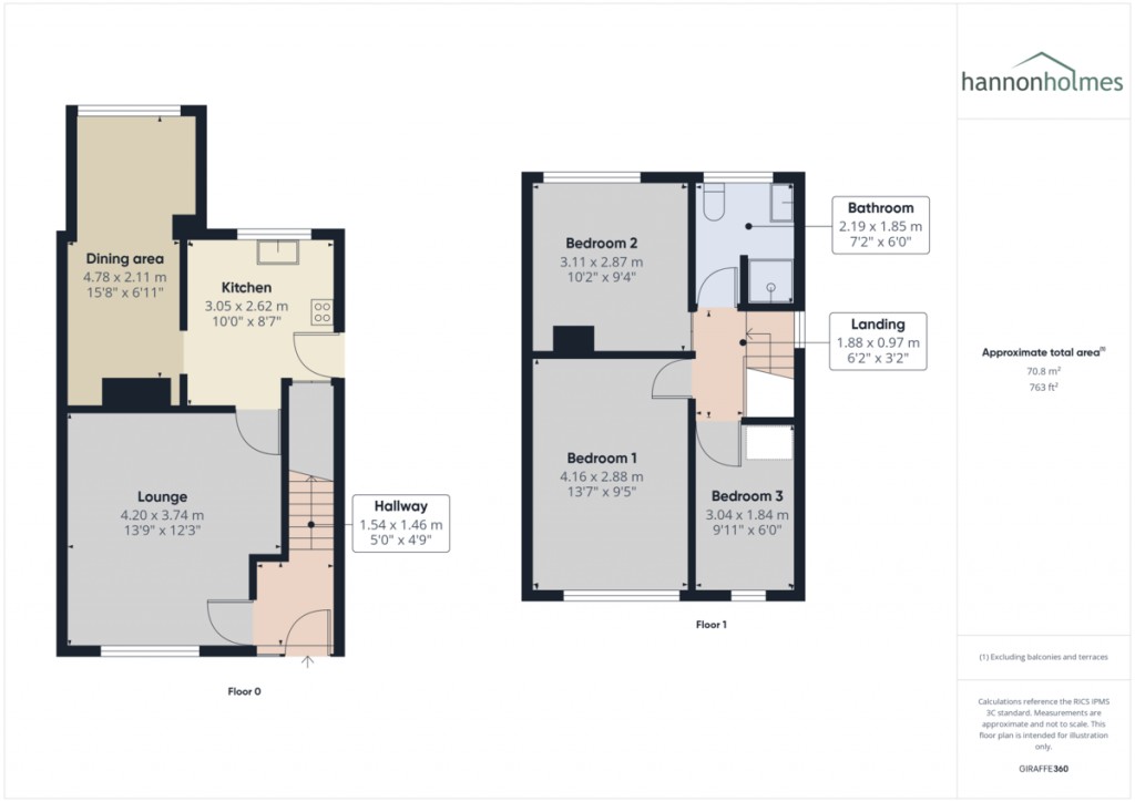 Floorplans For Grange Avenue, Little Lever, Bolton