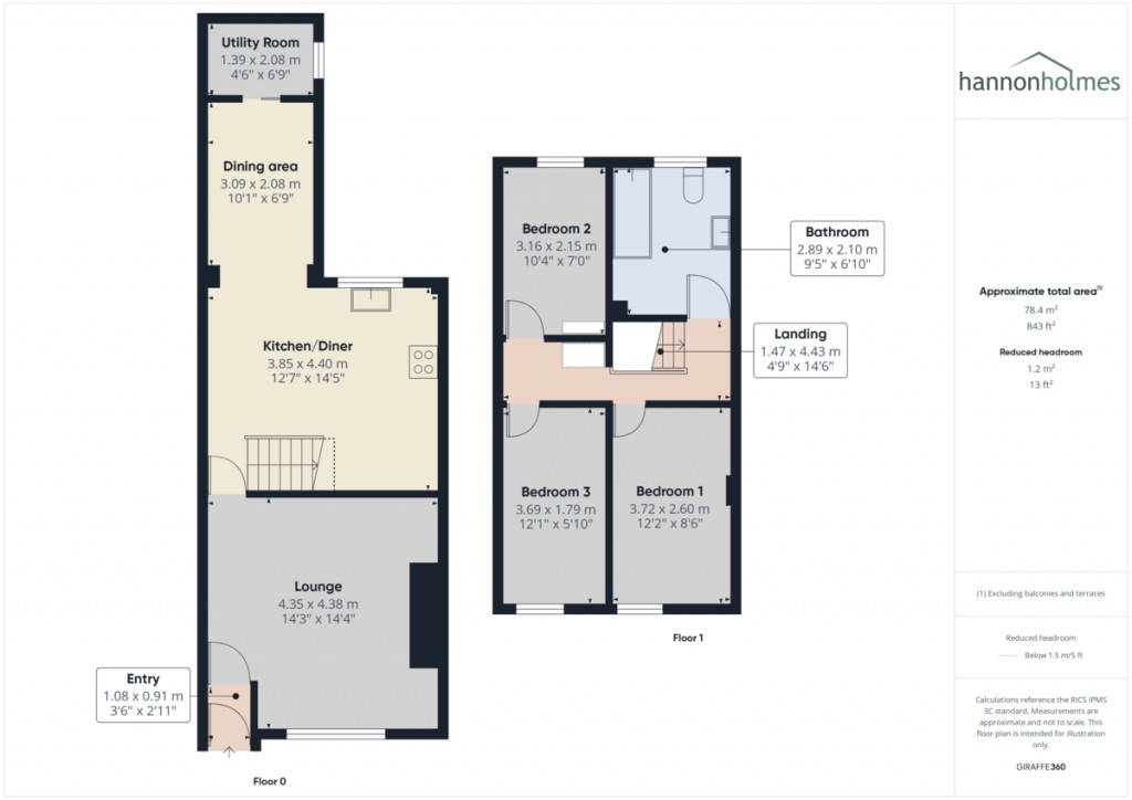 Floorplans For Lord Street, Kearsley, Bolton