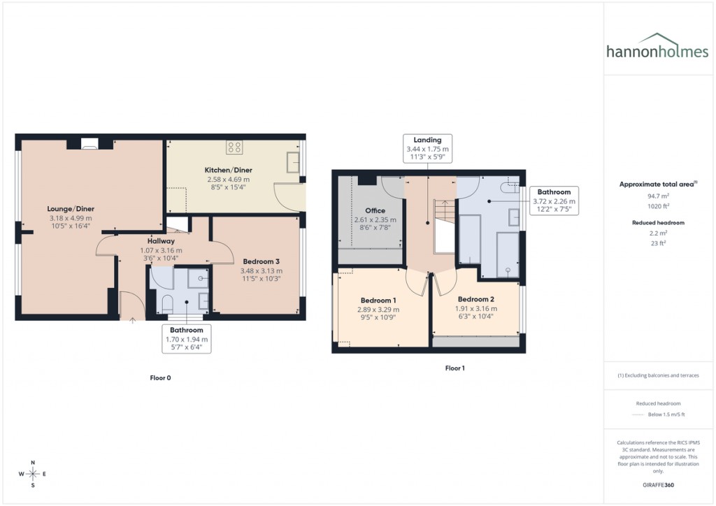 Floorplans For Ulleswater Close, Little Lever, Bolton