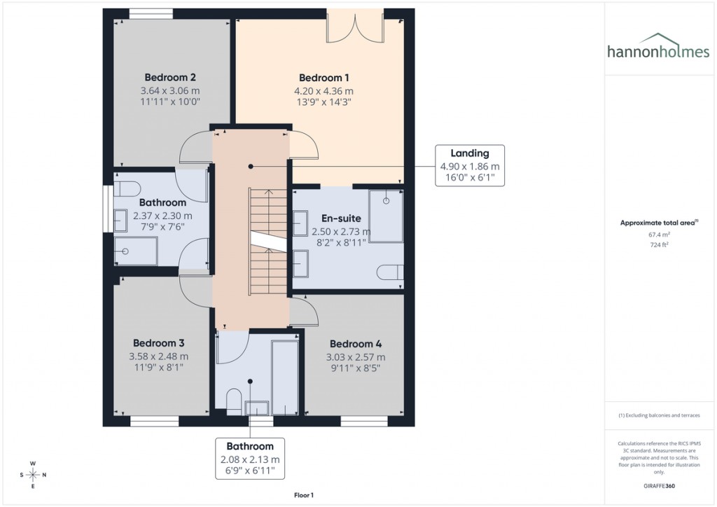Floorplans For Fearney Side, Little Lever, Bolton