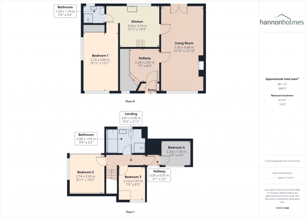 Floorplans For Martin Avenue, Little Lever, Bolton
