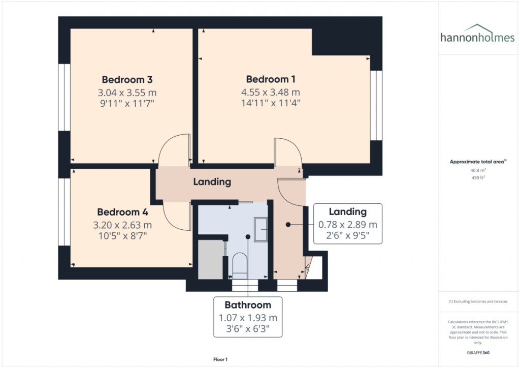 Floorplans For Sandown Crescent, Little Lever, Bolton