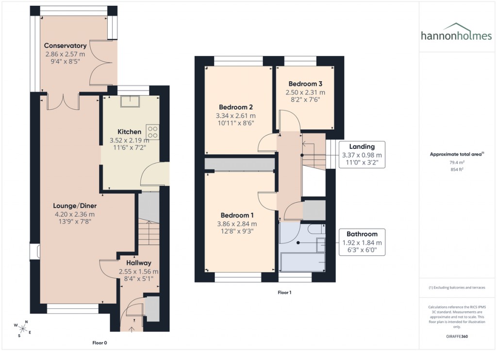 Floorplans For Suffolk Close, Little Lever, Bolton