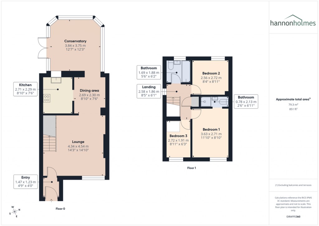 Floorplans For Boundary Drive, Bradley Fold, Bolton