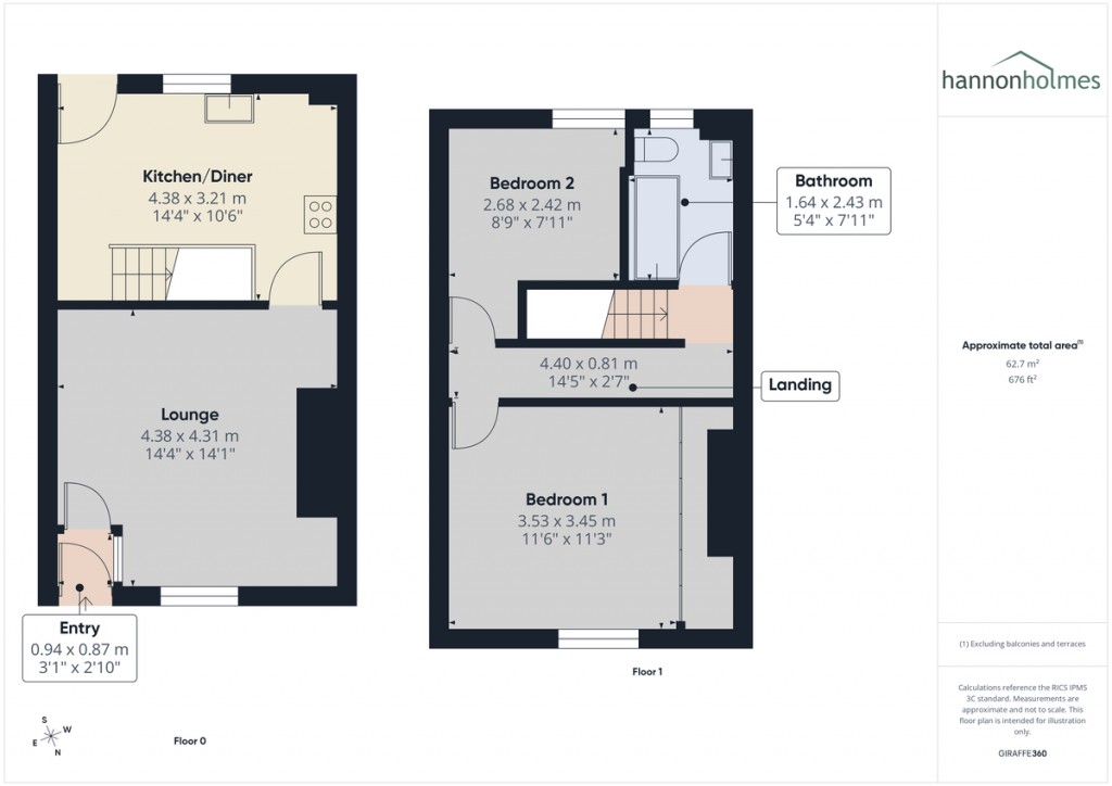 Floorplans For James Street, Little Lever, Bolton