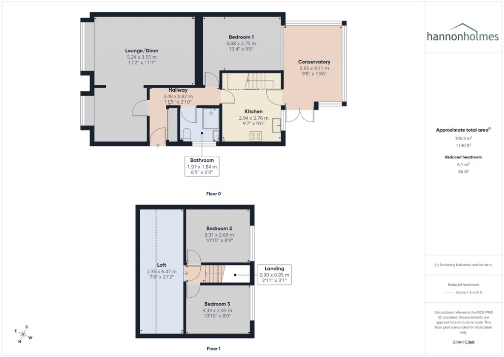 Floorplans For Kempton Avenue, Little Lever, Bolton