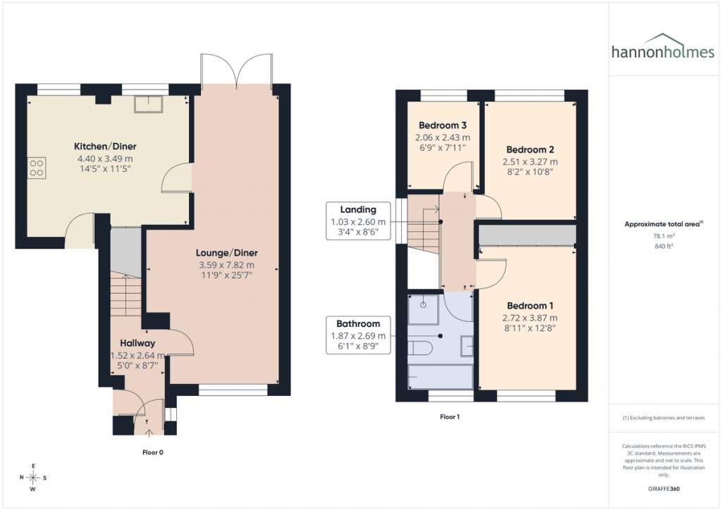 Floorplans For Durham Close, Little Lever, Bolton
