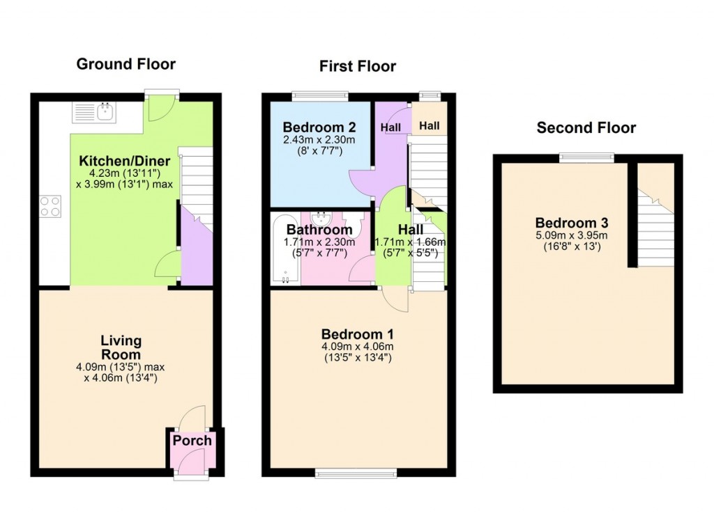 Floorplans For Deane Church Lane, Bolton